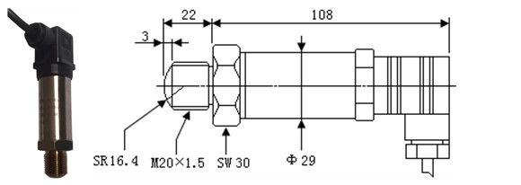 10VDC超高圧1500MPa大気圧のトランスデューサー 0