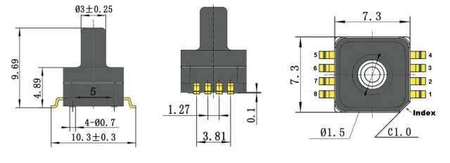 5V 700kPaはアナログ出力センサーの大気圧を増幅しました 0